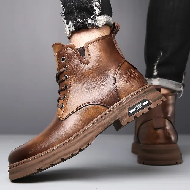 防滑时尚舒适个性之选 短筒 马丁靴 男款