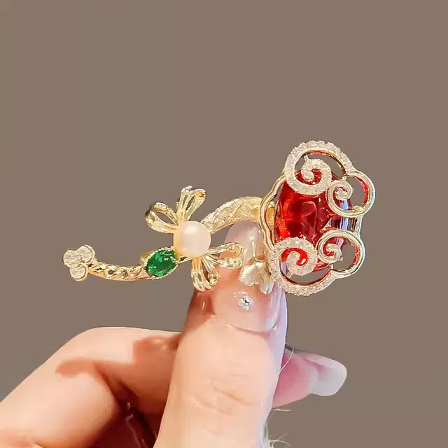 聆听花开 新中式国风高档精致优雅个性日常气质轻奢小众高级设计感 合金 胸针 女款