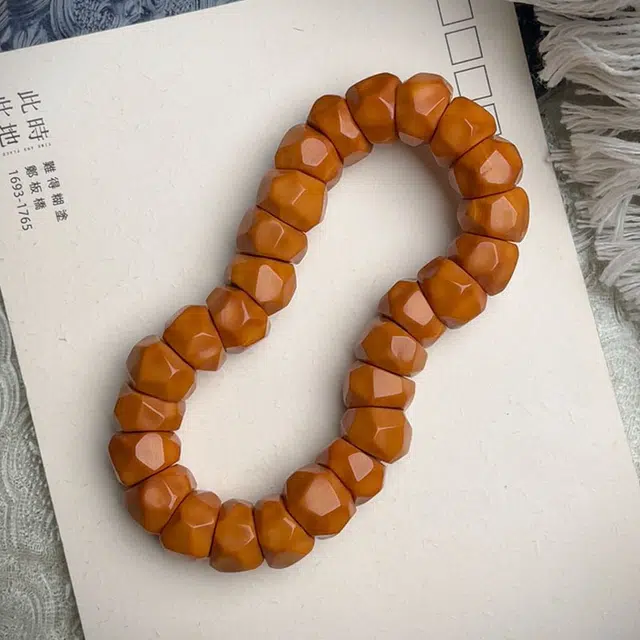 聆听花开 国潮禅意小众休闲创意设计新中式复古文玩佛珠盘玩饰品民族风个性日常百搭手饰大肠#好运 猴头核桃 手串 男女同款情侣款