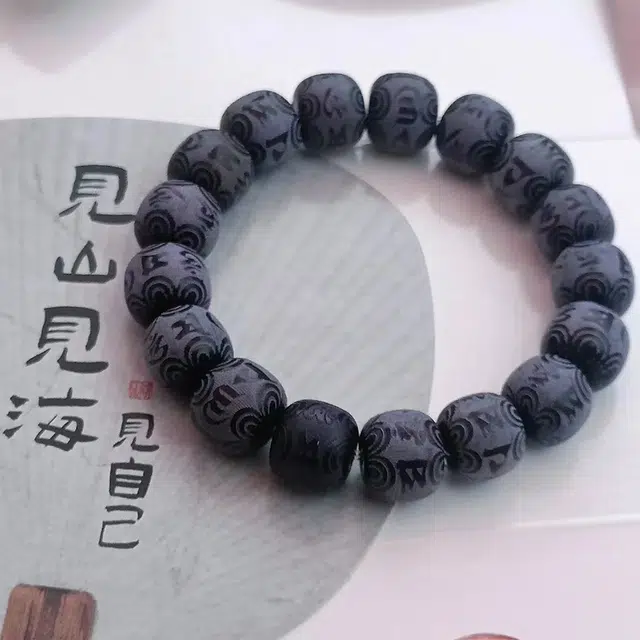 聆听花开 新中式新国风转运珠佛珠单圈绕指柔盘玩文玩手饰串珠#好运 菩提根 手串 男女同款情侣款