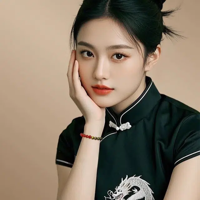 聆听花开 新中式复古国风优雅小众高级感轻奢文玩佛珠盘玩玛瑙简约百搭个性日常民族风手饰礼盒装#好运 绿檀 手串 男女同款情侣款