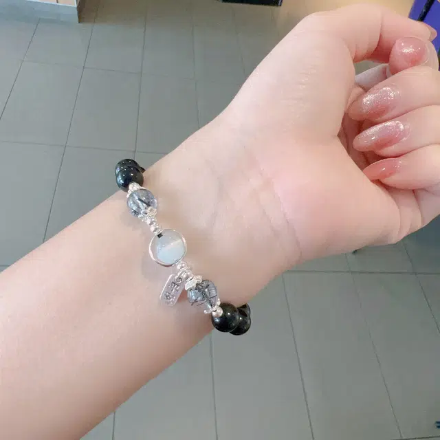 聆听花开 本命年平安好运 转运珠佛珠高级感复古显白个性不撞款 黑曜石 手串 男女同款情侣款