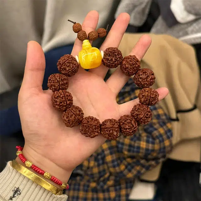 聆听花开 新中式国潮串珠 文玩盘完复古时尚小众 金刚菩提 手串 男款