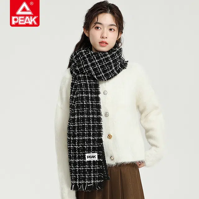 匹克 冬季防寒保暖柔软亲肤百搭 绒线围巾 男女同款情侣款