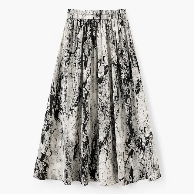 她池 立领短袖衬衫中长半身裙两件套新中式国风裙装套装 女款