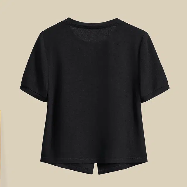 她池 撞色印花两件套上衣搭半身裙裙装套装 女款