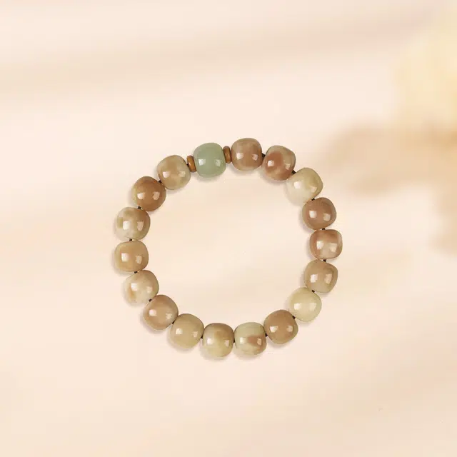 祝富礼 新中式国风 文玩渐变 白玉菩提 手串 男女同款情侣款