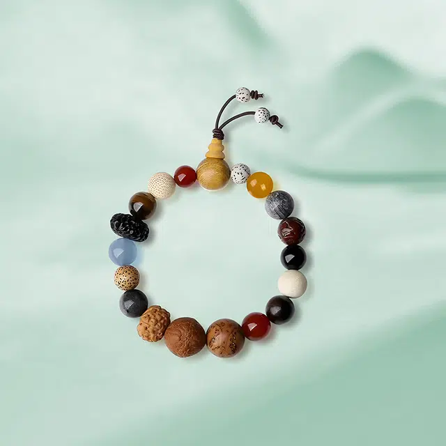 祝富礼 新中式国风十八籽国风佛珠转运珠招财纳福 玛瑙 其他菩提类 菩提手串 男女同款情侣款