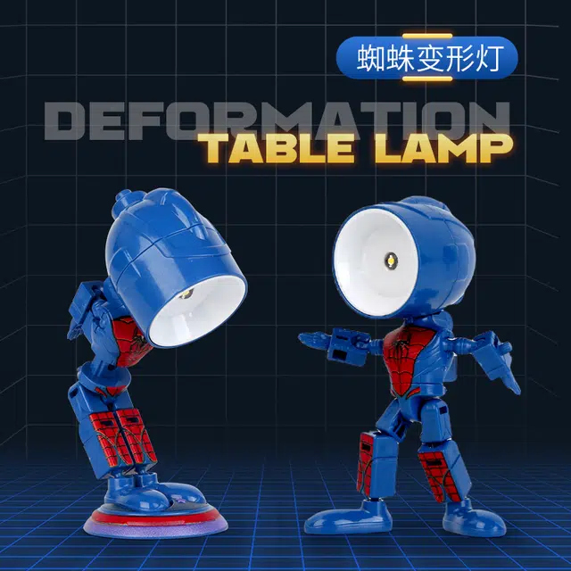 小牧马 迷你小夜灯机器人变形擎天之柱 金刚手办氛围创意 玩具