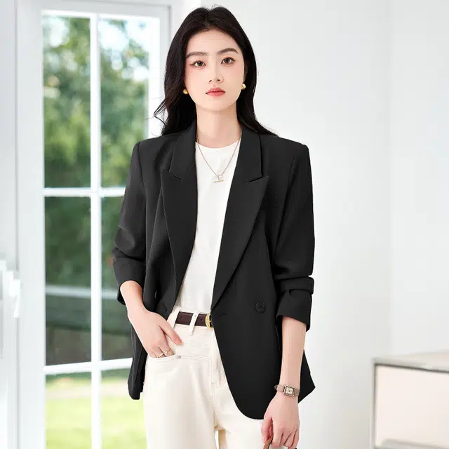 唐娜姿兰 简约气质时尚通勤西装外套女西服 女款