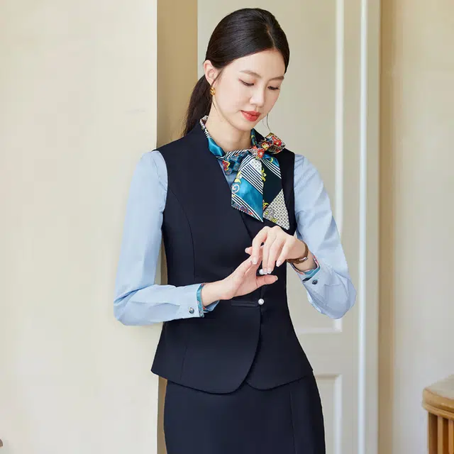 唐娜姿兰 立领修身纯色舒适通勤时尚长袖衬衫 女款