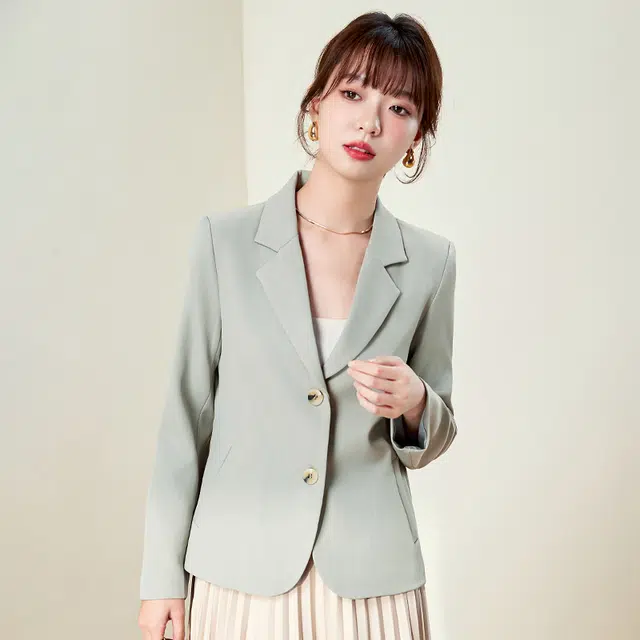 唐娜姿兰 高端气质时尚通勤长袖西装外套女西服 女款