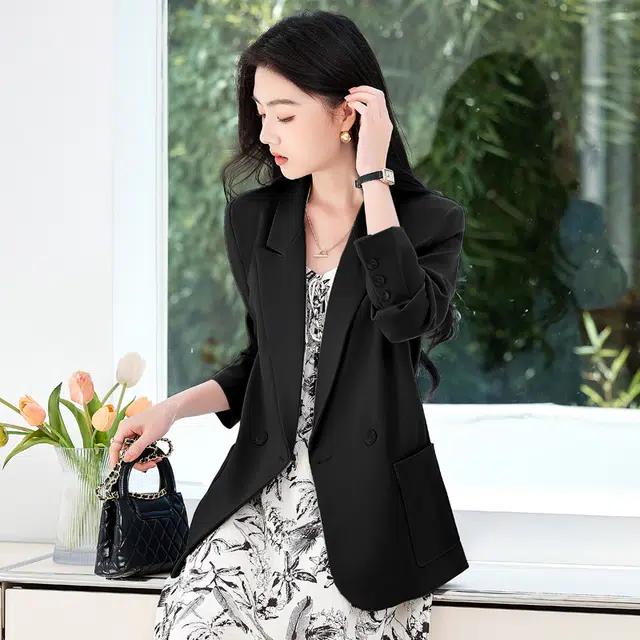 唐娜姿兰 简约气质时尚通勤西装外套女西服 女款