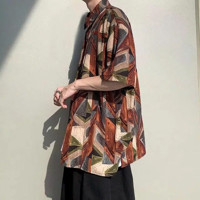 拾个壹先生 美式高街复古高级感早春潮流百搭长袖纽扣开衫衬衣衬衫 男女同款