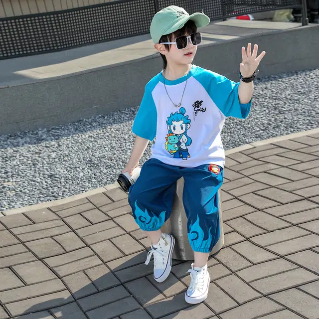 童森童马休闲运动套装 洋气舒适百搭潮流 中小童