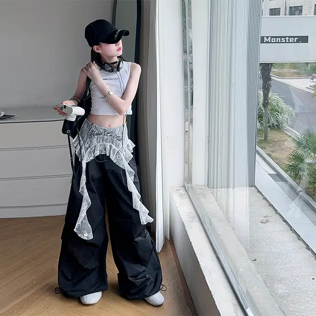 童森童马长裤 百搭舒适潮流 黑色 儿童款
