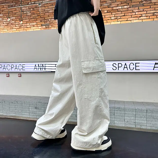 童森童马长裤 洋气时尚百搭潮流 米白色 儿童款