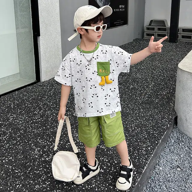 童森童马休闲运动套装 时尚舒适简约亲肤百搭 中小童