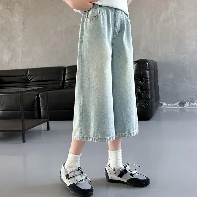 童森童马牛仔裤 宽松舒适休闲时尚百搭口袋 牛仔蓝 青少年