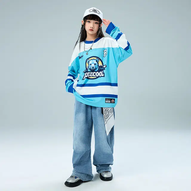 童森童马休闲运动套装 百搭拼色柔软洋气 蓝色 青少年