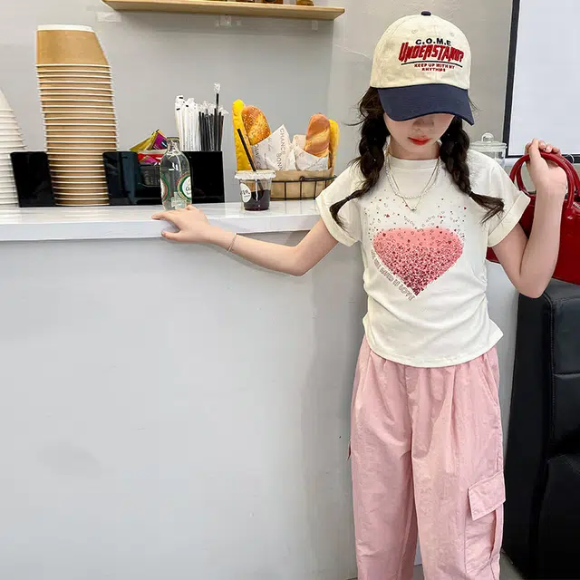 童森童马休闲运动套装 舒适百搭洋气 粉色 中小童