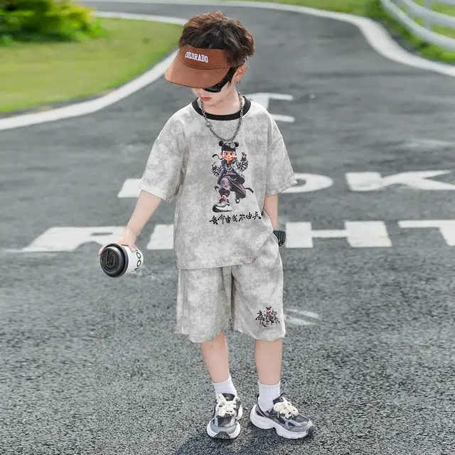 童森童马休闲运动套装 舒适亲肤时髦潮流 中小童