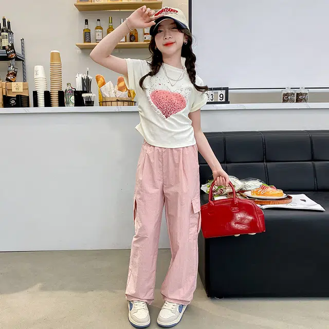 童森童马休闲运动套装 舒适百搭洋气 粉色 中小童