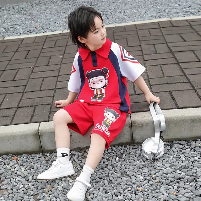 童森童马休闲运动套装 简约时尚舒适亲肤百搭 中小童