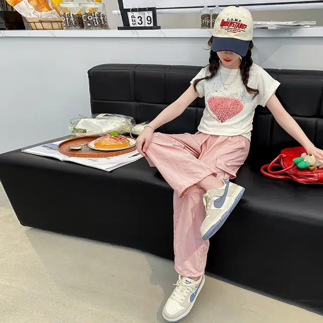 童森童马休闲运动套装 舒适百搭洋气 粉色 中小童