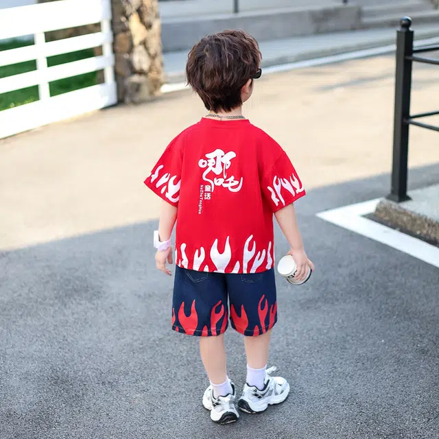 童森童马休闲运动套装 百搭亲肤洋气简约时尚 中小童