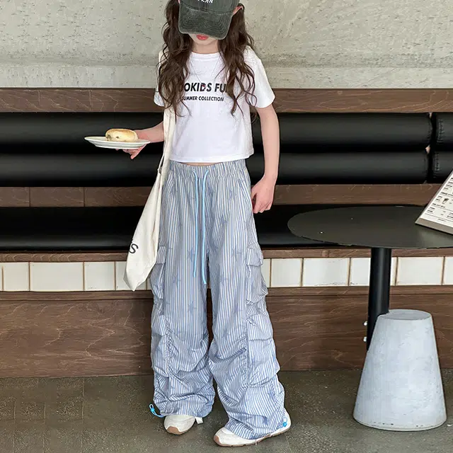 童森童马长裤 亲肤休闲简约 条纹 儿童款