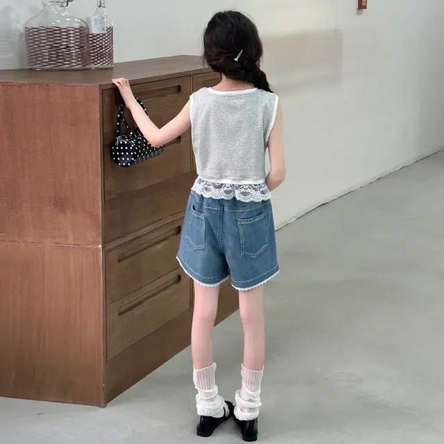 童森童马休闲运动套装 洋气百搭舒适 套装（白色上装+蓝色下装） 儿童款