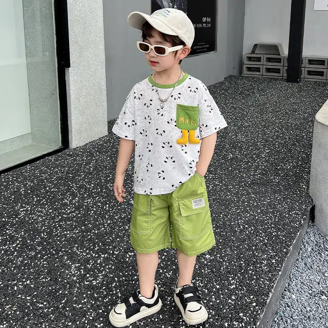 童森童马休闲运动套装 时尚舒适简约亲肤百搭 中小童