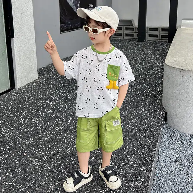 童森童马休闲运动套装 时尚舒适简约亲肤百搭 中小童