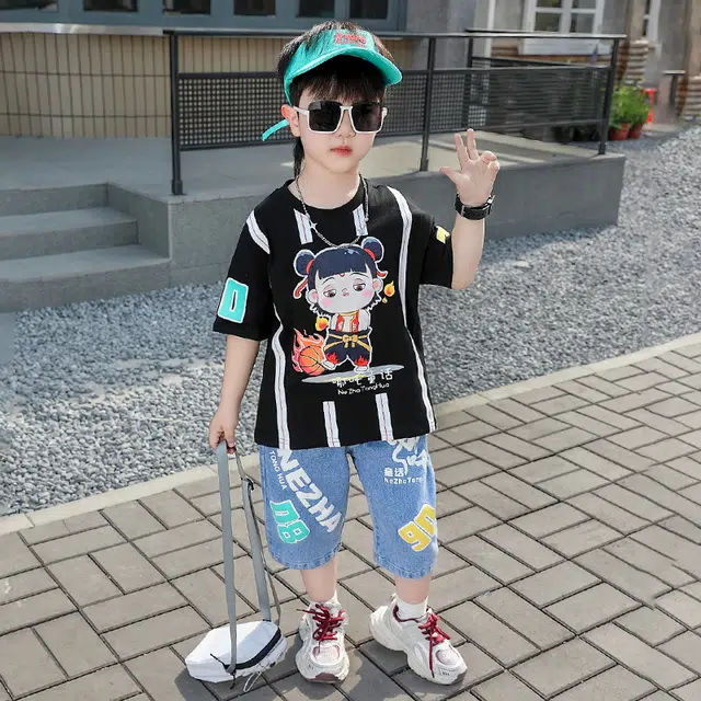 童森童马休闲运动套装 百搭亲肤简约洋气 中小童