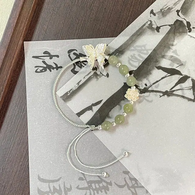 瑞诺 蝴蝶半镯小众设计 玉髓 手链 女款