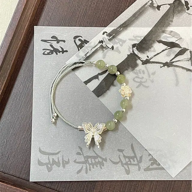 瑞诺 蝴蝶半镯小众设计 玉髓 手链 女款