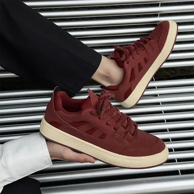 乐乐鱼 美式复古韩版百搭休闲小众个性舒适 耐磨 低帮 板鞋 男款