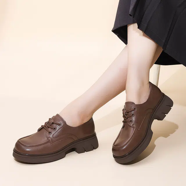信诺 牛皮革 百搭时尚潮流 乐福鞋 女款