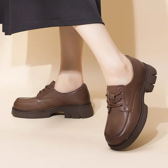 信诺 牛皮革 百搭时尚潮流 乐福鞋 女款