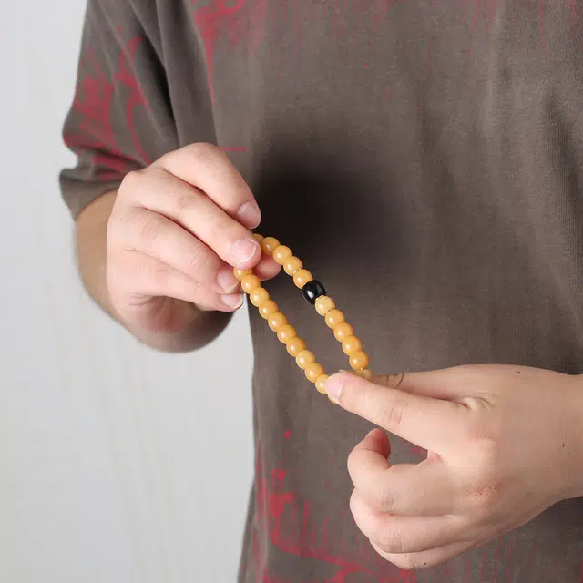 潘家园 岩烧奶酪桶珠独特打造 菩提根 菩提类手串 男女同款情侣款