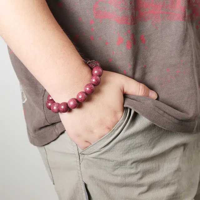 潘家园 巴西紫苏木原木 红木文玩佛珠 紫罗兰 木作手串 男女同款情侣款 其他木作