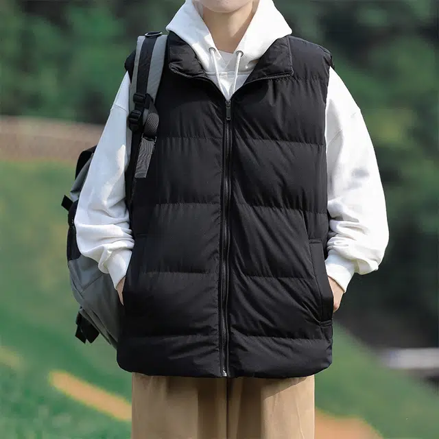 纳趣 立领保暖休闲工装宽松马甲 男女同款