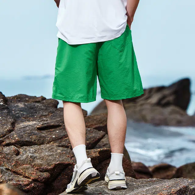 纳趣 冰感速干薄款网眼内里运动透气五分休闲短裤 男女同款