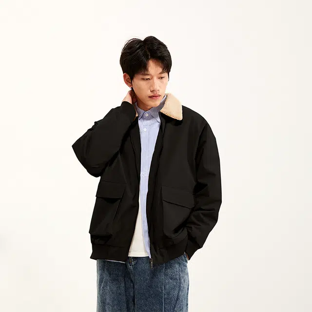 纳趣 美式复古翻领痞帅时尚休闲大口袋夹克外套 男款