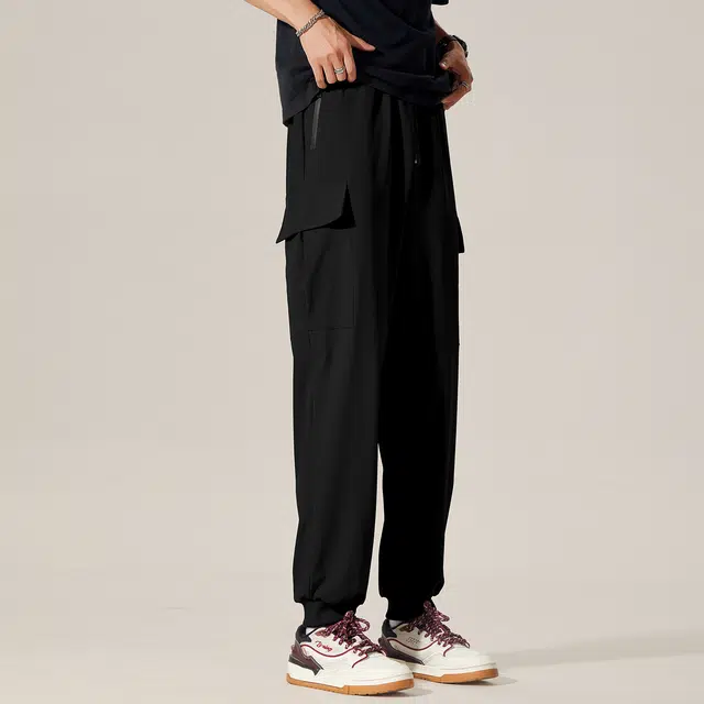 纳趣 都市机能山系户外多口袋拉链纯色工装简约百搭时尚束脚休闲裤 男女同款