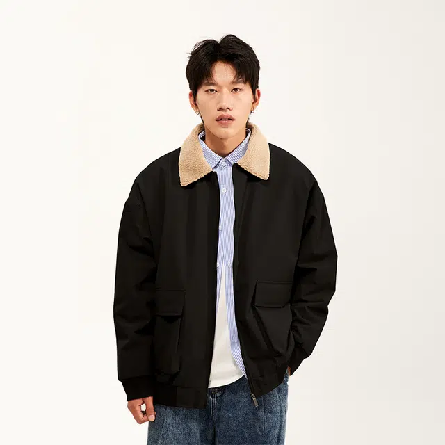 纳趣 美式复古翻领痞帅时尚休闲大口袋夹克外套 男款