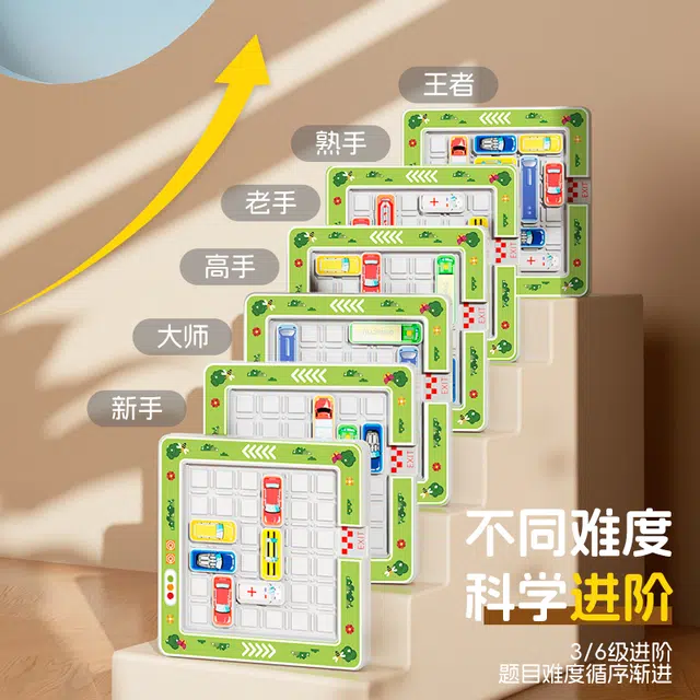 星云宝贝 汽车华容道 移车出库停车场 早教益智玩具