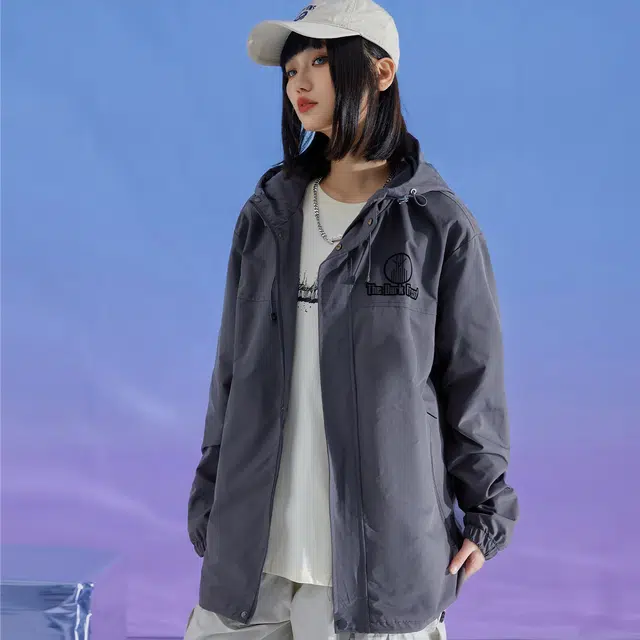 三体 连帽时尚设计百搭防风简约夹克外套 男女同款