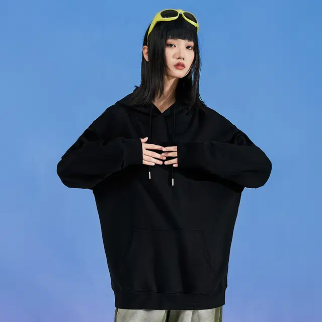 三体 宇宙闪烁幽灵倒计时系列 休闲百搭基础连帽套头宽松重磅长袖卫衣 男女同款